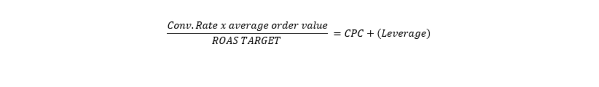 CPC calculated on ROAS target google shopping